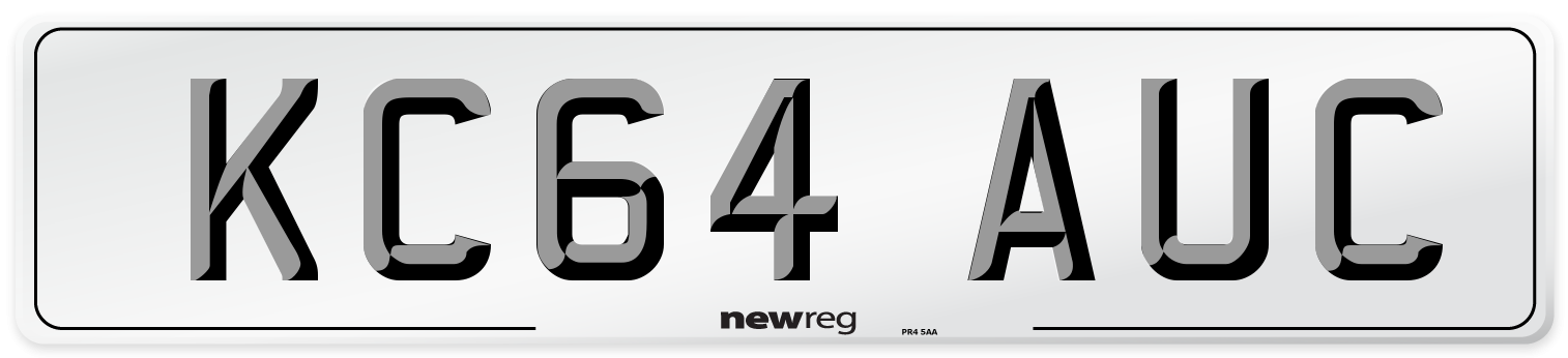 KC64 AUC Number Plate from New Reg